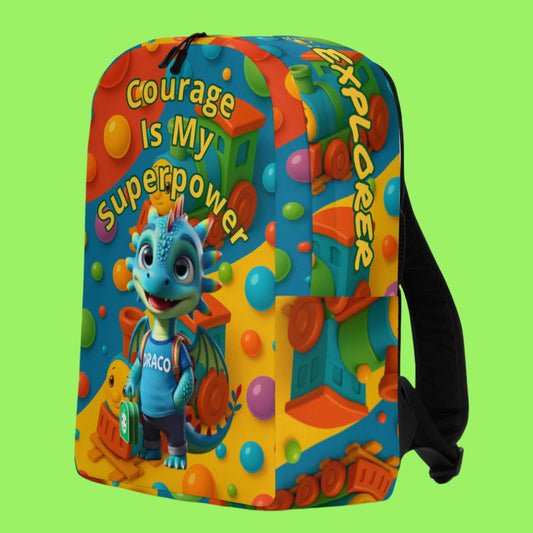"Courage Is My Superpower" Minimalist Backpack-Little Legends Edition