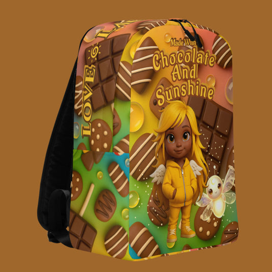 "Made With Chocolate & Sunshine" Minimalist Backpack-Little Legends Edition