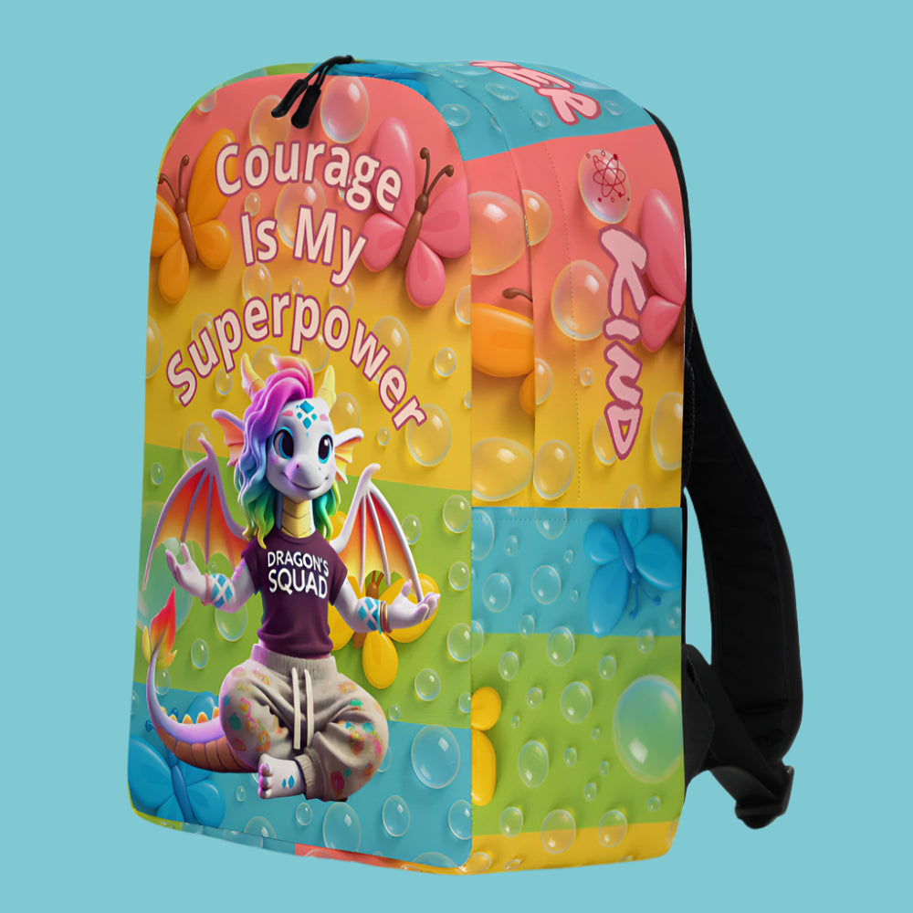 "Courage Is My Superpower" Minimalist Backpack – Little Legends Edition
