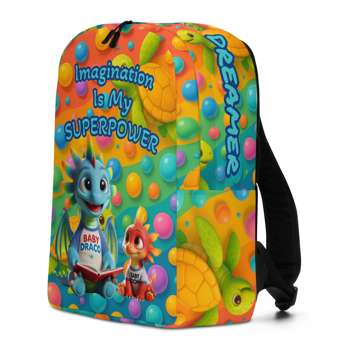 "Imagination Is My Superpower" Minimalist Backpack-Little Legends Edition