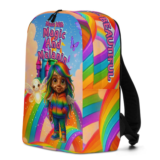 "Made with Magic and Melanin" Minimalist Backpack-Little Legends Edition