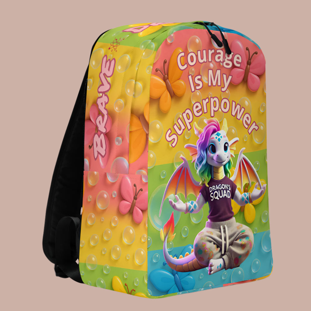 "Courage Is My Superpower" Minimalist Backpack – Little Legends Edition