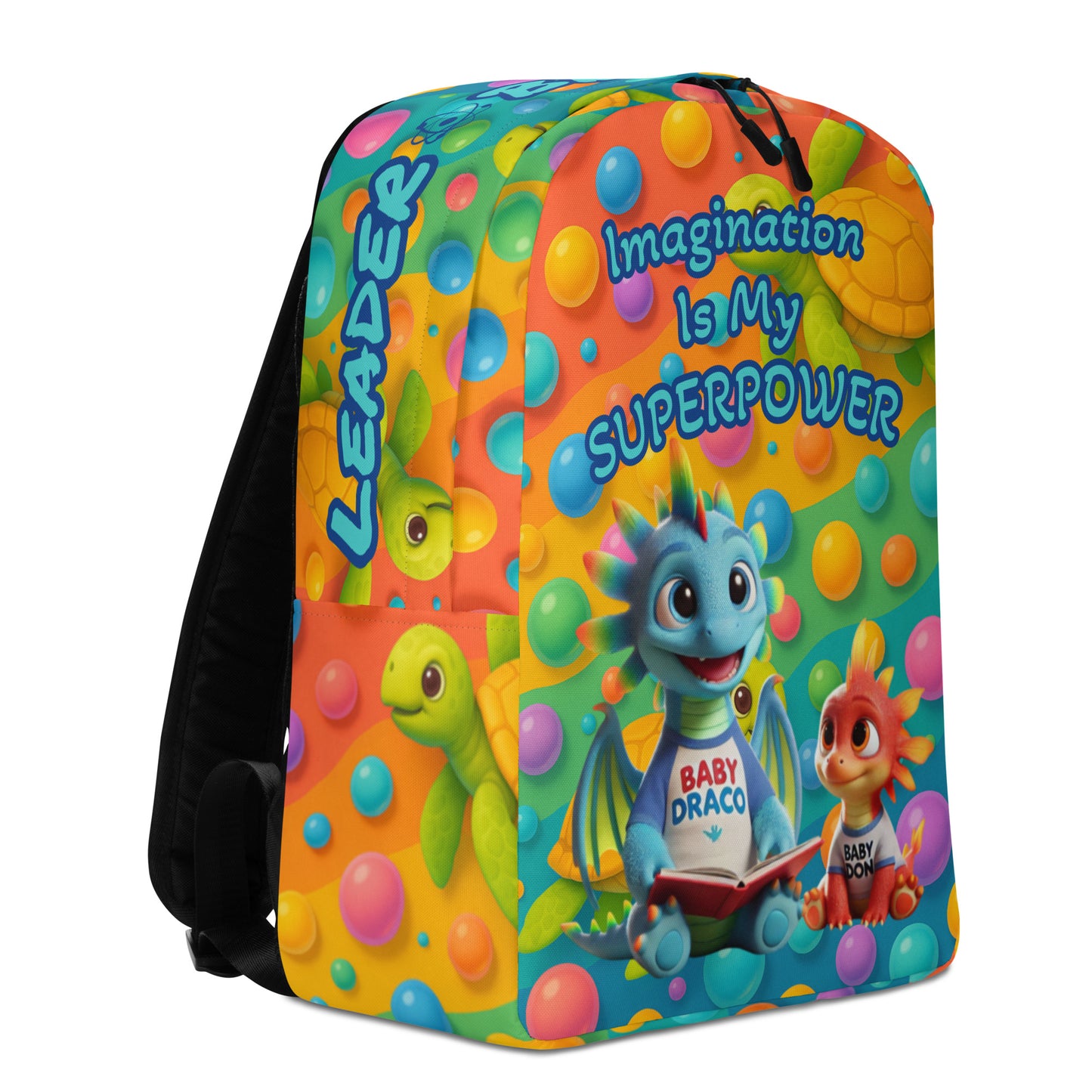 "Imagination Is My Superpower" Minimalist Backpack-Little Legends Edition