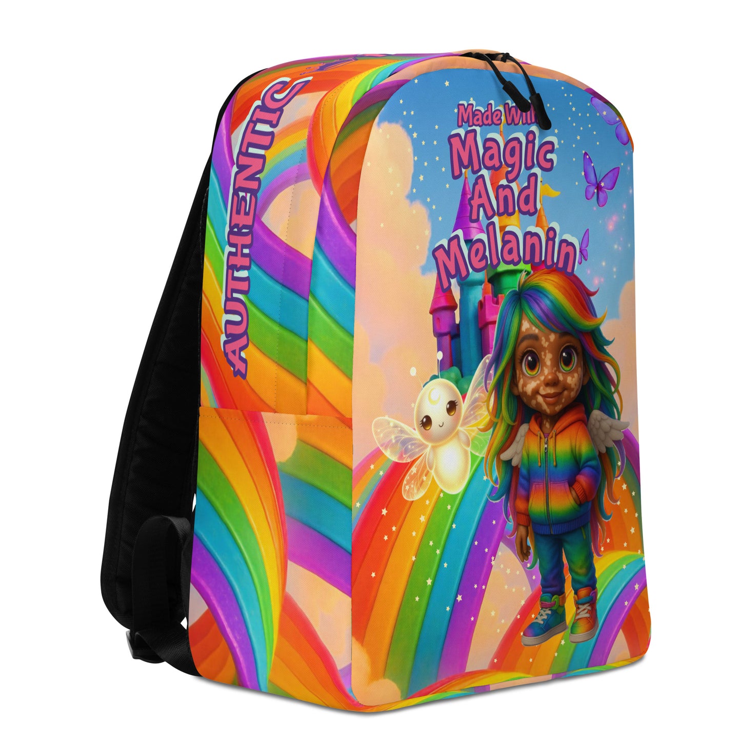 "Made with Magic and Melanin" Minimalist Backpack-Little Legends Edition
