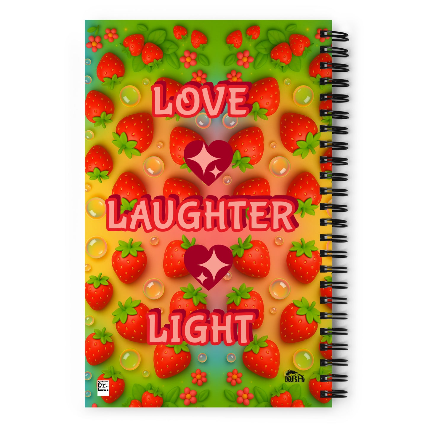 "Made with Strawberries and Sparkles" Spiral Notebook-Little Legends Edition